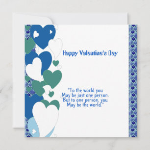 Romantische Liebe Zitat Sweep Herz Valentine Card