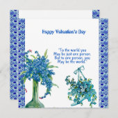 Romantische Liebe Zitat Sweetheart Floral Vase Cus (Vorne/Hinten)