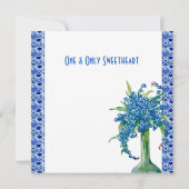 Romantische Liebe Zitat Sweetheart Floral Vase Cus (Rückseite)