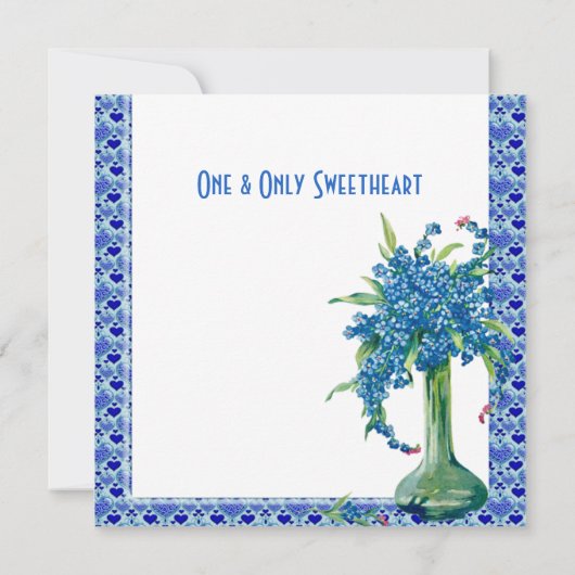 Romantische Liebe Zitat Sweetheart Floral Vase Cus (Rückseite)