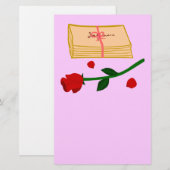 Romantische Lieben Briefpapier (Vorne/Hinten)