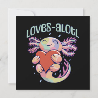 Romantische Lieben - fröhliches axolotl