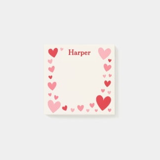 Romantische Liebes-Notizzettel mit personalisierte Post-it Klebezettel