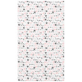 Romantische Liebesgeschenk-Tischdecke Rosa Schwarz Tischdecke (Vorderseite)