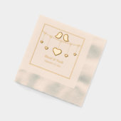 Romantische Liebesvögel Hochzeit Servietten Mit Folie (Links)