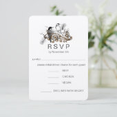 Romantische Liebesvögel Woodpecker Wedding RSVP Einladung (Stehend Vorderseite)