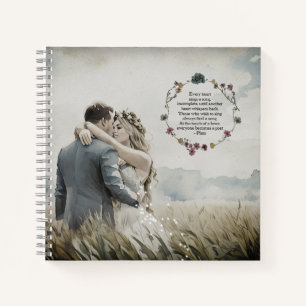 Romantische Liebhaber Plato Quote Personal Foto Jo Notizblock