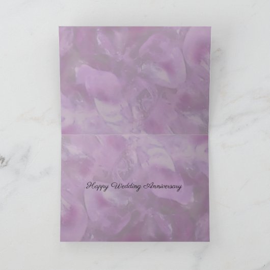 Romantische lila 33. Ehefrau Card Karte (Innenseite)