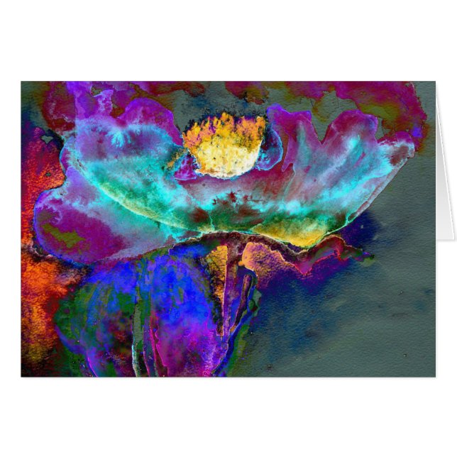 Romantische lila aquamarine Blume (Vorderseite (Horizontal))