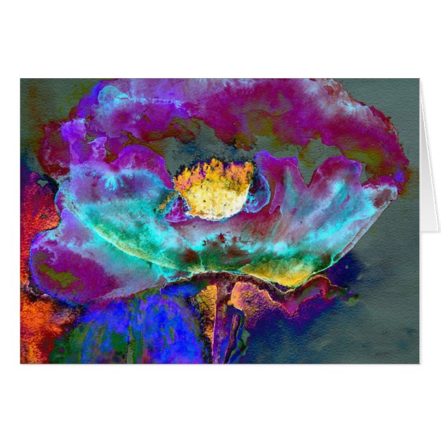 Romantische lila aquamarine Blume (Vorderseite (Horizontal))