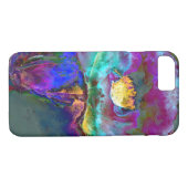 Romantische lila aquamarine Blume Case-Mate iPhone Hülle (Rückseite (Horizontal))