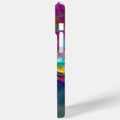 Romantische lila aquamarine Blume Case-Mate iPhone Hülle (Rückseite / Links)