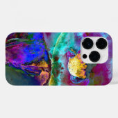 Romantische lila aquamarine Blume Case-Mate iPhone Hülle (Rückseite (Horizontal))