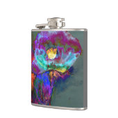 Romantische lila aquamarine Blume Flachmann (Links)