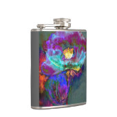 Romantische lila aquamarine Blume Flachmann (Rechts)