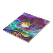 Romantische lila aquamarine Blume Fliese (Seite)