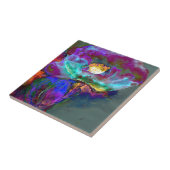 Romantische lila aquamarine Blume Fliese (Seite)