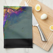 Romantische lila aquamarine Blume Geschirrtuch (Viertel Falte)