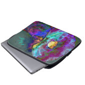 Romantische lila aquamarine Blume Laptopschutzhülle (Vorne Knopf)