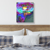 Romantische lila aquamarine Blume Leinwanddruck (Insitu (Schlafzimmer))