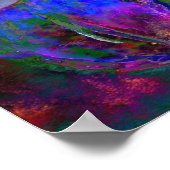 Romantische lila aquamarine Blume Poster (Ecke)