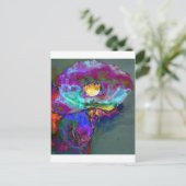 Romantische lila aquamarine Blume Postkarte (Stehend Vorderseite)