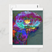 Romantische lila aquamarine Blume Postkarte (Vorne/Hinten)