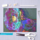 Romantische lila aquamarine Blume Seidenpapier (Handwerk)