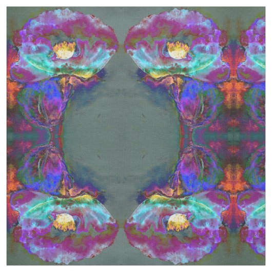 Romantische lila aquamarine Blume Stoff (Muster)