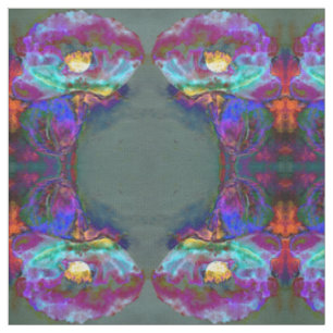 Romantische lila aquamarine Blume Stoff