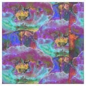 Romantische lila aquamarine Blume Stoff (Nahaufnahme)