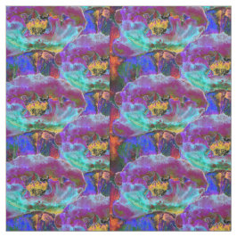 Romantische lila aquamarine Blume Stoff