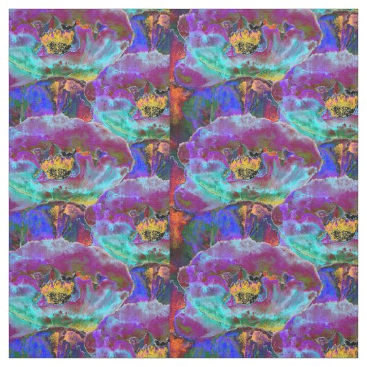 Romantische lila aquamarine Blume Stoff (Muster)