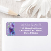 Romantische Lila Blaue Botanische Wasserfarbenhoch (Insitu)