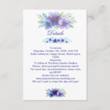 Romantische Lila Blaue Botanische Wasserfarbenhoch