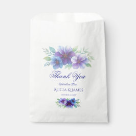 Romantische Lila Blaue Botanische Wasserfarbenhoch Geschenktütchen