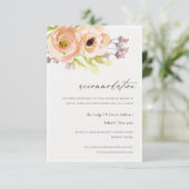 ROMANTISCHE, LILA, BLUE FLORAL UNTERKUNFT EINLADUNG (Stehend Vorderseite)