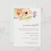 ROMANTISCHE, LILA, BLUE FLORAL UNTERKUNFT EINLADUNG (Vorne/Hinten)