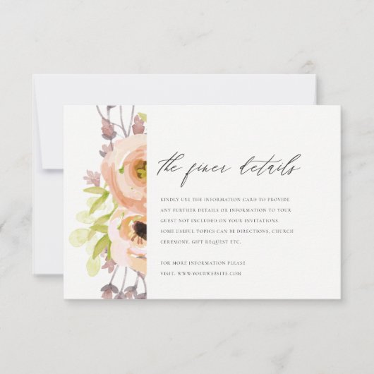 ROMANTISCHE, LILA, BLUE FLOTTENINFORMATION EINLADUNG (Vorderseite)