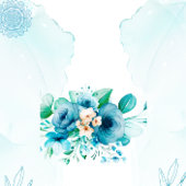 Romantische lila Blume Hochzeit in Urlaubsort Einladung