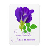 Romantische Lila Blume Speichern Sie das Datumsmag Magnet (Vertikal)