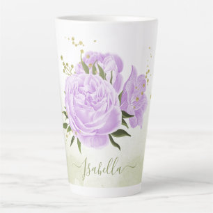 romantische lila Blumen Grüne Hochzeit Milchtasse