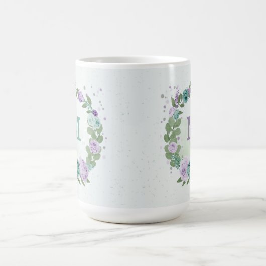 romantische lila Blumen Kaffeetasse (Mittel)