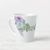 romantische lila Blumen Milchtasse (Linke Ecke)