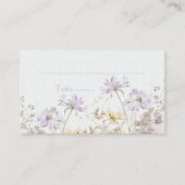 Romantische lila blumenreiche Hochzeitsfeier Platz Platzkarte (Vorderseite)