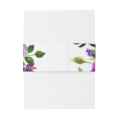 Romantische Lila Blüteneinladung Bauchband Einladungsbanderole (Rückseitenbeispiel)