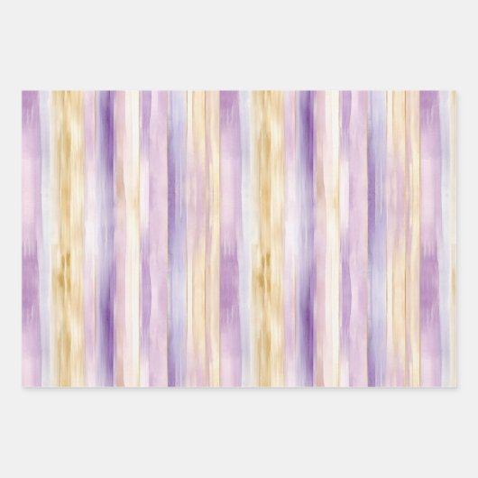 Romantische Lila Creme Iris Brautparty Geschenkpapier Set (Vorderseite 3)