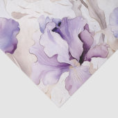 Romantische Lila Creme Iris Brautparty Seidenpapier (Detail)