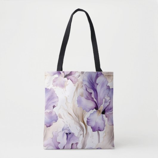 Romantische Lila Creme Iris Brautparty Tasche (Vorderseite)