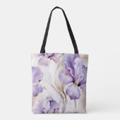 Romantische Lila Creme Iris Brautparty Tasche (Rückseite)